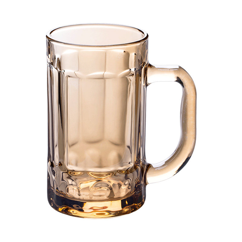智窗欧式水晶玻璃杯个性啤酒杯带把加厚套装家用创意复古杯子泡茶-图0