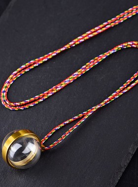 圆形透明瓜盒可装楞严咒朱砂舍利经坠亚克力坠男女车挂