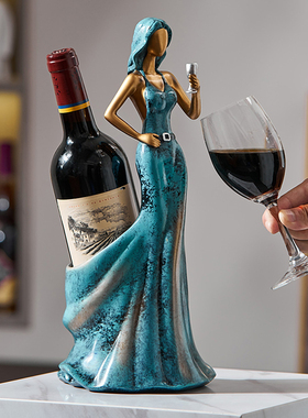 轻奢高档红酒架现代简约创意客厅玄关酒柜装饰品葡萄酒瓶架子摆件