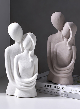 现代轻奢摆件客厅酒柜抽象个性艺术装饰品书房书柜雕塑工艺品摆设