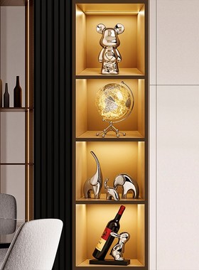 创意餐边柜摆件家居饰品现代简约大象陶瓷酒柜电视柜装饰乔迁礼物