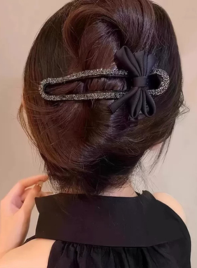 轻奢镶钻抓夹懒人发量少后脑勺