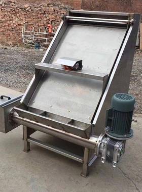 科瑞生产牛粪固液干湿分离机不锈钢斜筛式脱水机猪粪甩干机