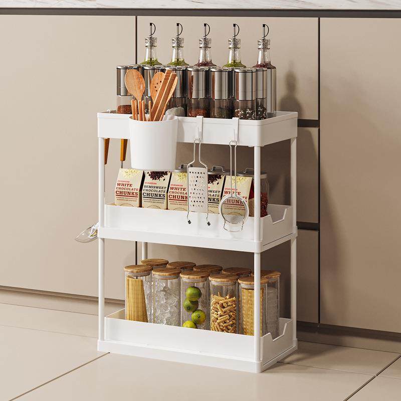 热销多层可抽拉置物架厨房收纳置物架调味料瓶带轮可移动收纳,淘宝优惠券,粉丝福利购,淘宝优惠卷