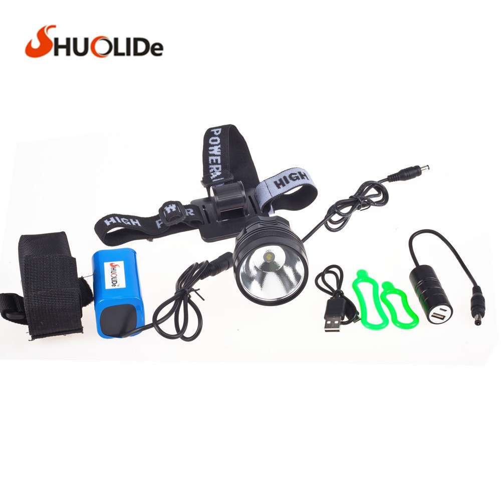 2016新款充电超亮CREE XHP70自行车前灯 单车灯 夜骑装备灯头灯 - 图0