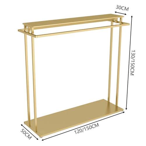 服装店服饰中岛展示架双排落地货架双杠挂衣架女装衣服陈列架 - 图3