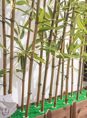 加密仿真竹子商场隔断单根竹子仿真绿植落地观叶仿真树景观装饰树