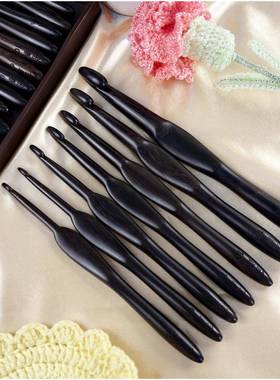 金岚钩针乌木一体式手工打磨编织工具手工爱好者专业级勾针套装