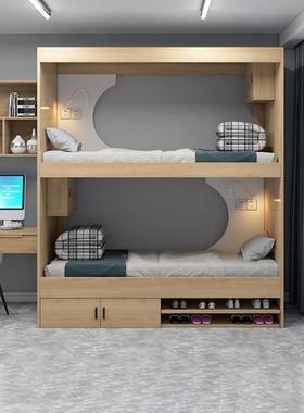 泳越青旅双层床上下床公寓床多功能床太空舱高低床学校实木上下床