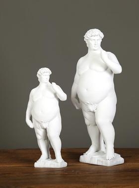 创意新款热畅销树脂胖大卫工艺摆件家居桌面装饰大卫雕像艺术装饰