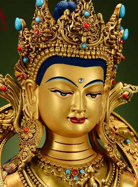 速发全鎏金《金刚萨铜》埵雕室内家刚《金用萨垛》铜像摆件