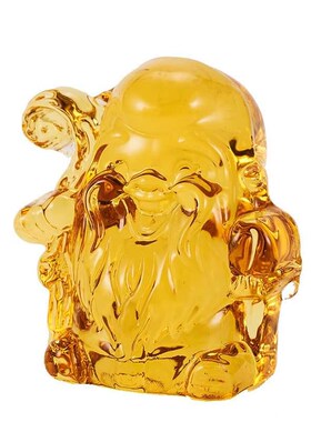 速发财璃家禄寿喜财摆件琉神客厅开业礼品福居装饰黄水晶元宝摆件