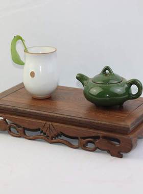 速发鸡翅木长像形刻木底座红木雕实工艺品托架摆件底座奇石花盆佛