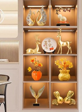 速发高档客厅酒柜装玄摆件乔迁新房家居电视工饰关轻奢办公室柜艺