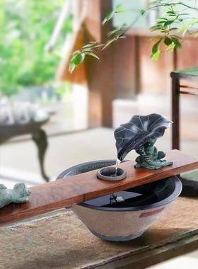 汉韵堂创意招财流水摆件中式客厅玄关家居摆设开业循环水装饰水景