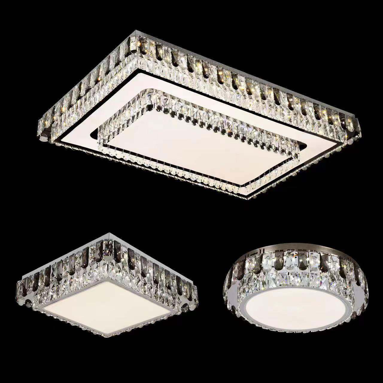 2023新款led吸顶圆形客厅灯三层水晶灯卧室房间简约现代大气家用 - 图2