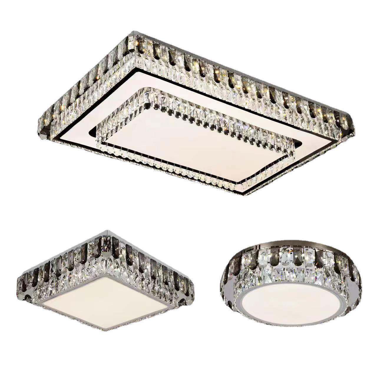 2023新款led吸顶圆形客厅灯三层水晶灯卧室房间简约现代大气家用 - 图3