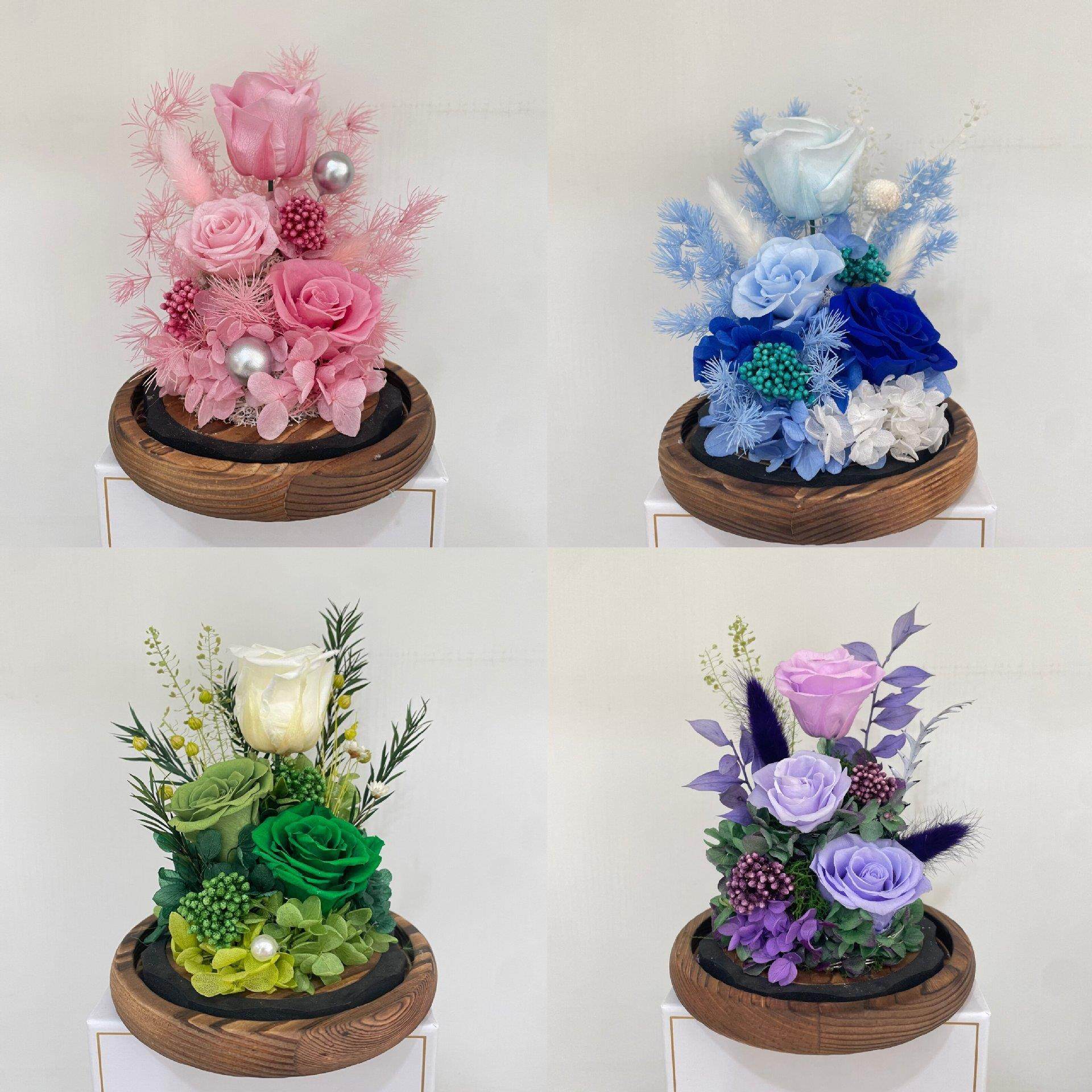 云南轻奢情人节教师节礼物多款永生花玻璃罩制品礼盒成品,淘宝优惠券,粉丝福利购,淘宝优惠卷