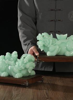 招财貔貅摆件一对貔恘高档办公室老板桌客厅前台装饰店铺开业礼品