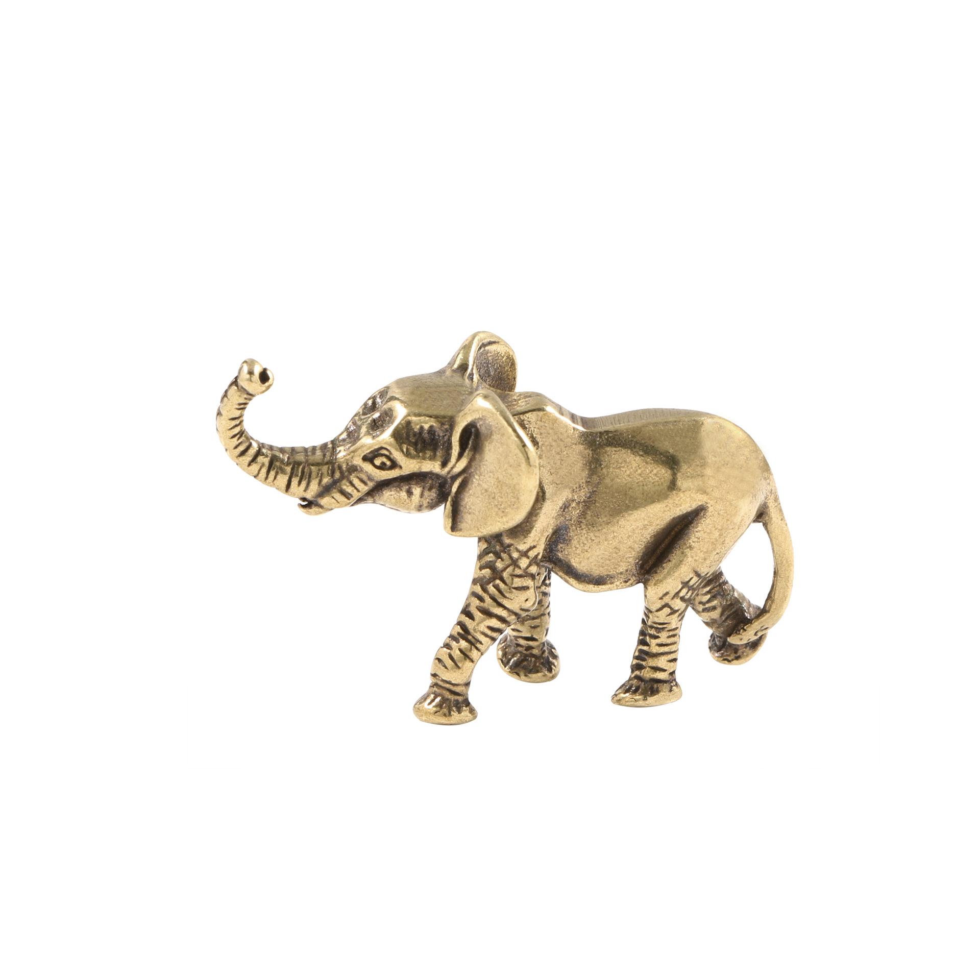Antique solid bronze mini elephant ornaments, antique lucky elephant tea pet desktop ornaments, antique bronze sculptures, antique handle pieces
