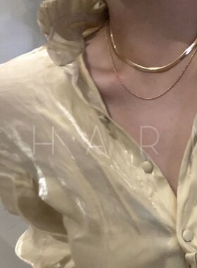 鹊慕CHARM欧美个性双层项链女ins锁骨链简约冷淡风小众设计脖颈链