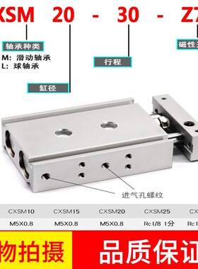 TR10*60S双轴双杆气缸TR6/CXSM6/15/20/25/30/35/40/45/50/75/100