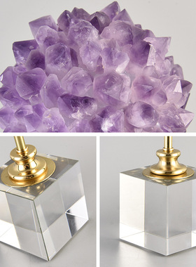 北欧轻奢现代紫色水晶石摆件样板间客厅电视柜桌面玄关家居装饰品