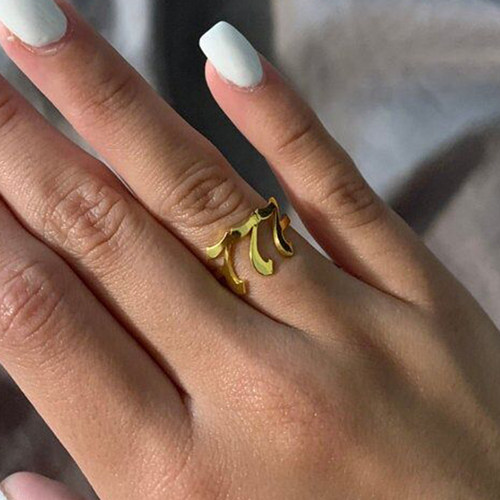 Angel Number Rings for Women Men Stainless Steel 444 777 Rin - 图1