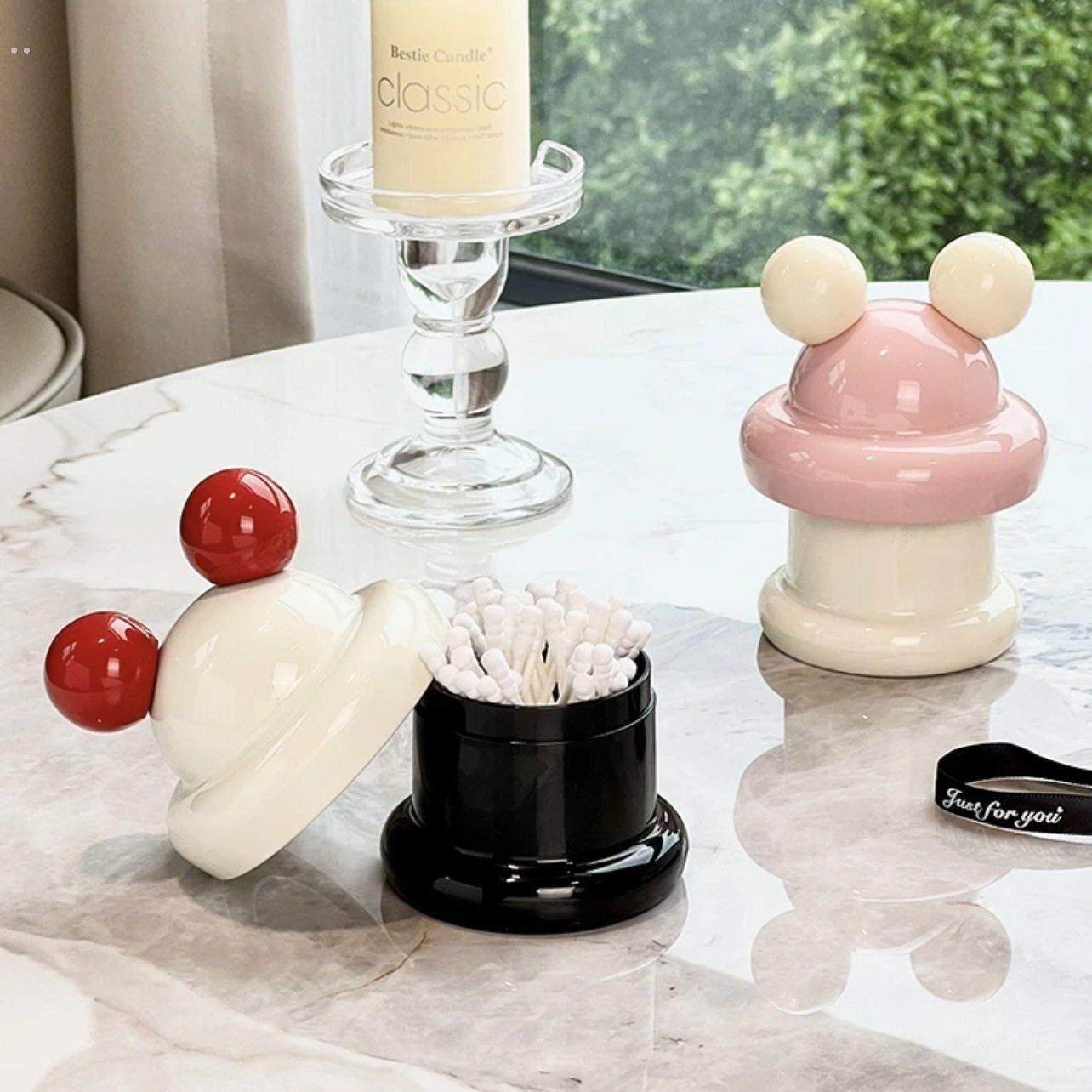 奶油甜甜圈牙签盒高颜值棉签筒可爱牙签筒桌面牙线收纳餐厅摆件,淘宝优惠券,粉丝福利购,淘宝优惠卷