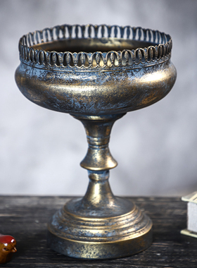 极速出口欧美复古家居工艺品摆件古铜金铁艺雕刻文艺复兴系列展会