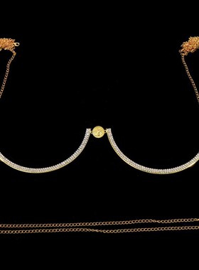 好货胸链托性感身体chain水钻时尚欧美配饰body女个性比基尼饰品