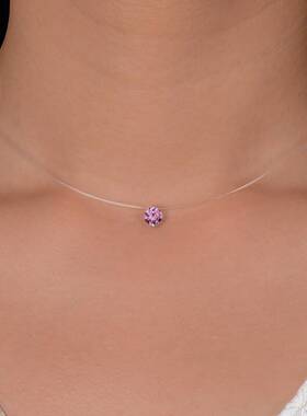 好货Faion Cubic Zirconia Pendant Item Invisible Fi Line Chok