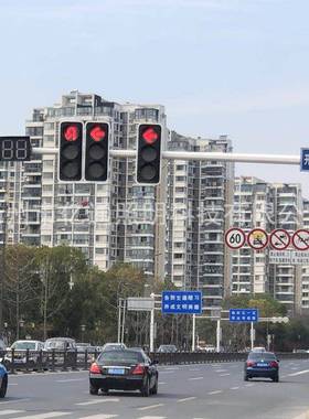 照明信号灯杆道路交通红绿灯十字路口LED交通信号灯杆警示灯杆