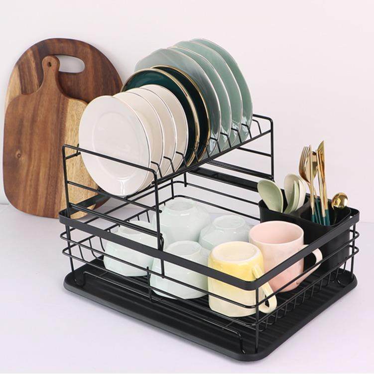 款简厨台面碗筷沥水房架碗碟置物架家用双层易放盘子YDR-001餐具,淘宝优惠券,粉丝福利购,淘宝优惠卷