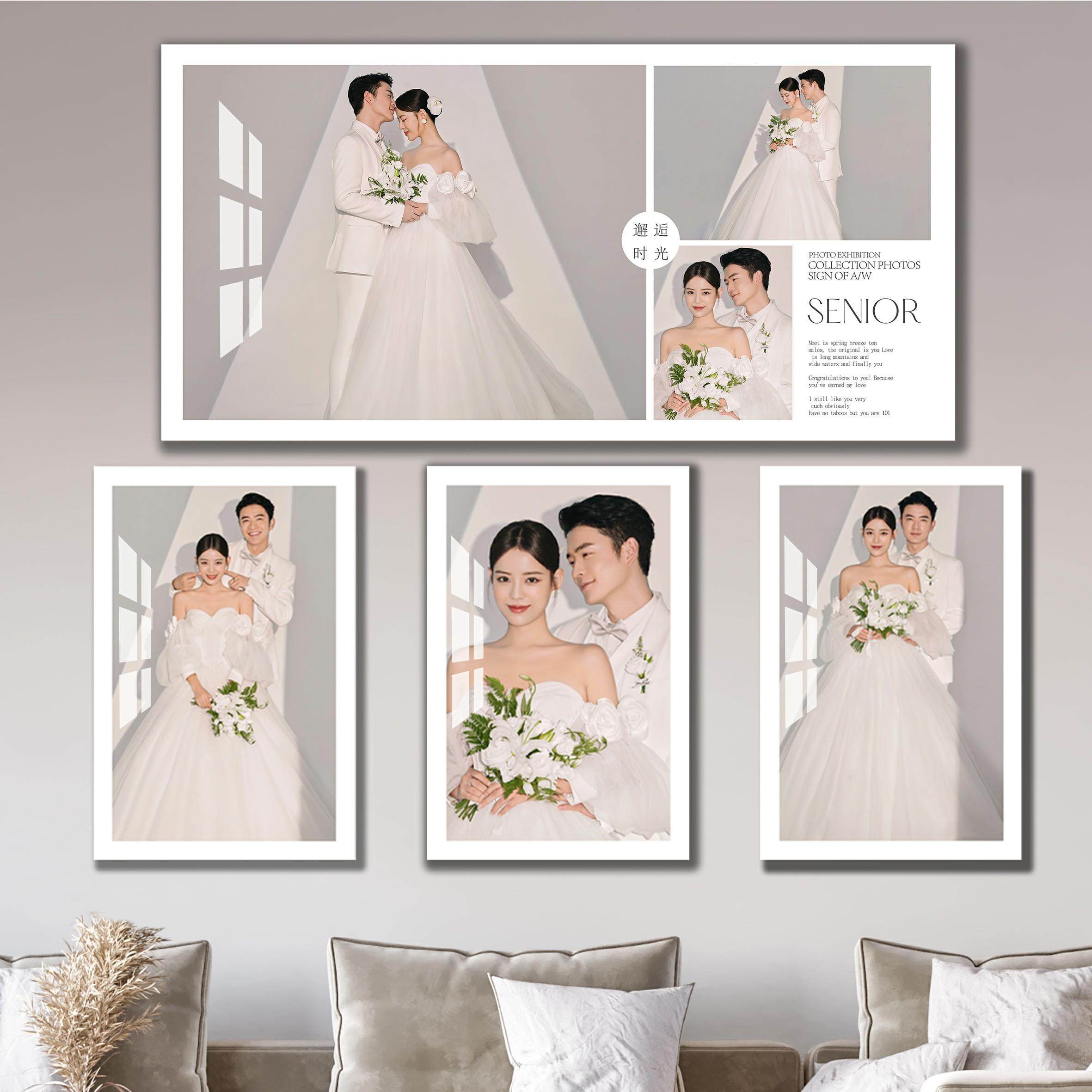 ۵婚纱照放大挂墙相框卧室床头48寸组合结婚照片定制水晶全家,淘宝优惠券,粉丝福利购,淘宝优惠卷