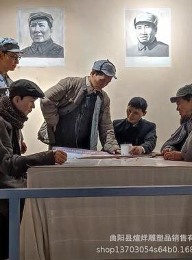 蜡像硅胶像仿真人军人1比1博物馆展览馆民俗历史人物雕塑场景模型