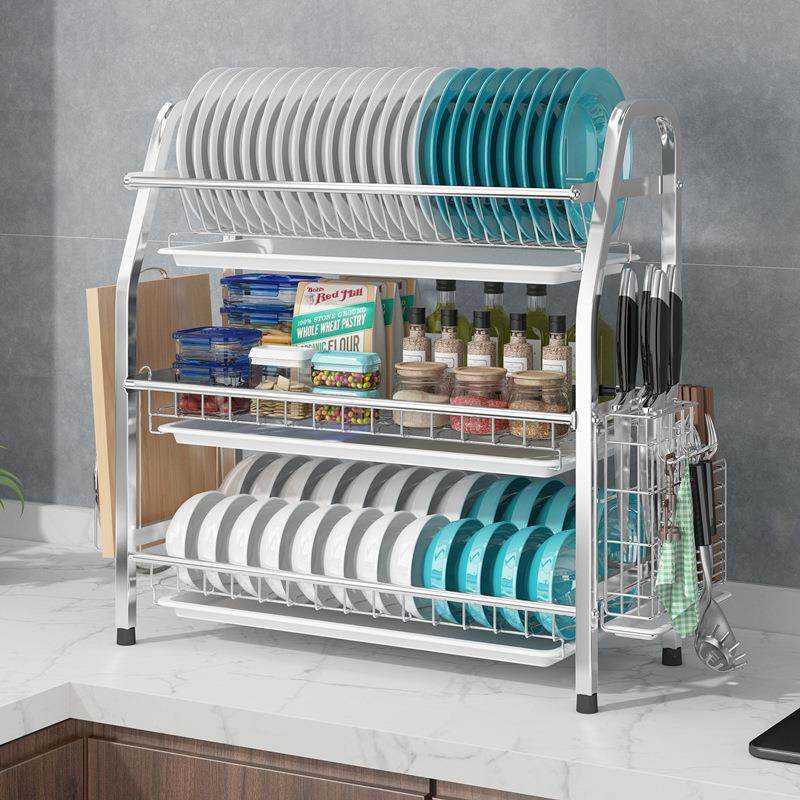 304不锈钢碗碟沥水架厨房置物架多层晾放盘子收纳架子,淘宝优惠券,粉丝福利购,淘宝优惠卷