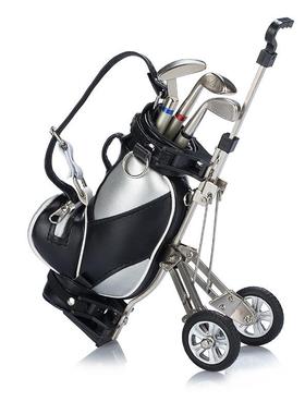 源头厂家高尔夫球包笔筒创意礼品办公室摆件现代简约装饰品圆珠笔