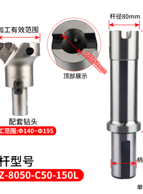 大孔径定心U钻深孔钻暴力钻快速钻喷水钻VMD可转位大钻头出水枪钻