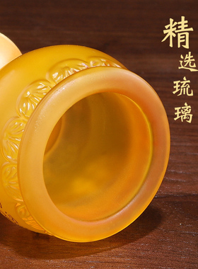 极速琉璃酒杯家用佛堂供水杯供佛圣水杯供酒杯高脚杯供杯佛具摆件