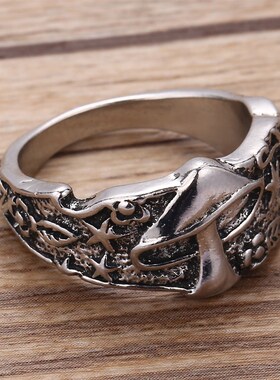 极速Vintage Mushroom Flower Pattern Ring for Women Men Multi