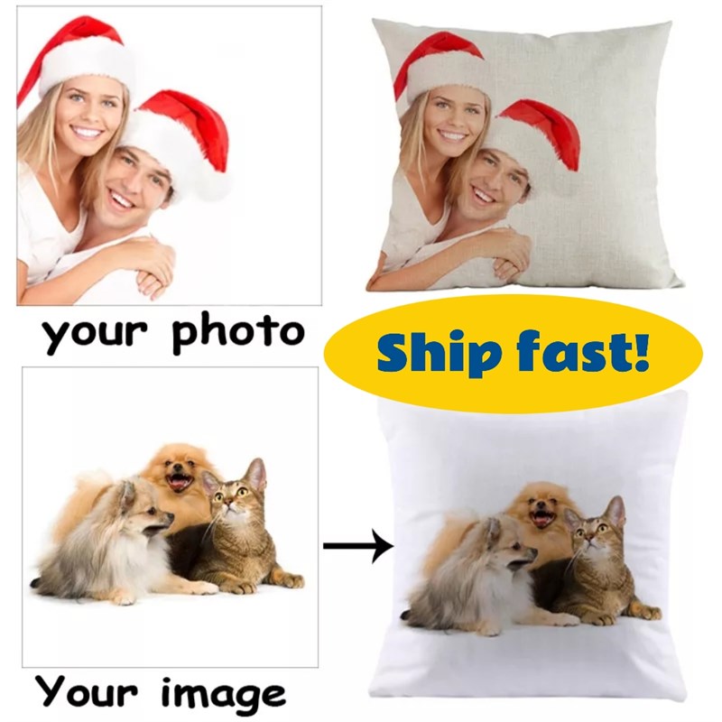 网红customize DIY pillow couple gifts any Photo LOGO custom- - 图0