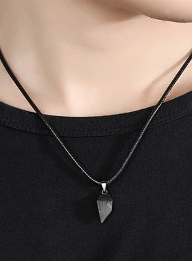 1Pair Magnetic Couple Heart Shape Necklace Gothic Punk Style