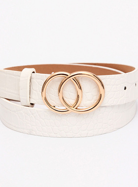 Fashionable Double Round Womens Belt