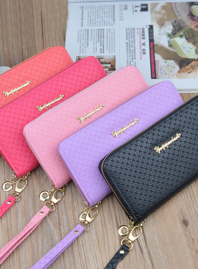 Ladies Zipper Purse Large Capacity Practical Hand Wallet Wom