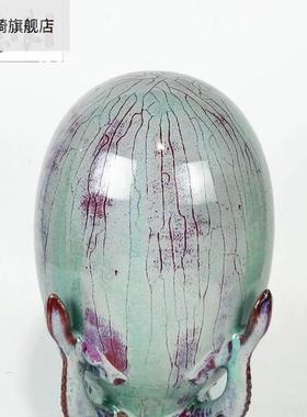 禹州神垕后陶瓷钧瓷花瓶钧窑家居摆设送礼收藏蚯蚓走泥纹四龙聚石