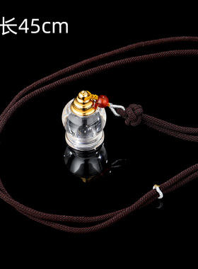 天然水晶塔瓶吊坠藏传挂件男女款项链空心吊坠嘎乌盒可打开