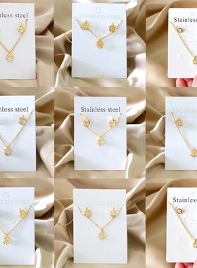 极速Simple  Cubic Zirconia Pendant Necklace earr