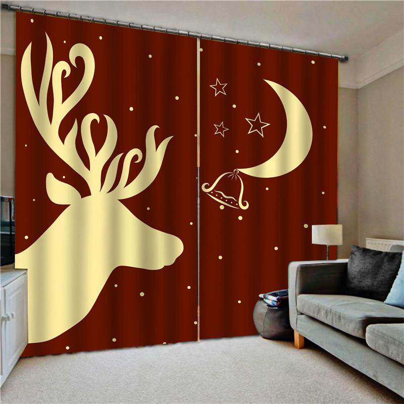 2022新款圣诞节涤纶防水布窗帘圣诞节元素门帘图片定制,淘宝优惠券,粉丝福利购,淘宝优惠卷