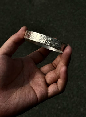 天地为公，人民万岁手镯戒指复古设计感手工錾刻精致潮流帅气指环